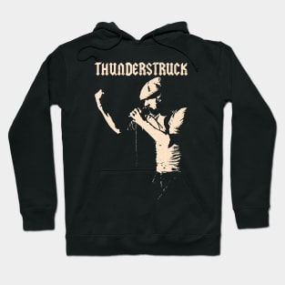 Thunderstruck / ACDC Brian Johnson / Retro Style Hoodie